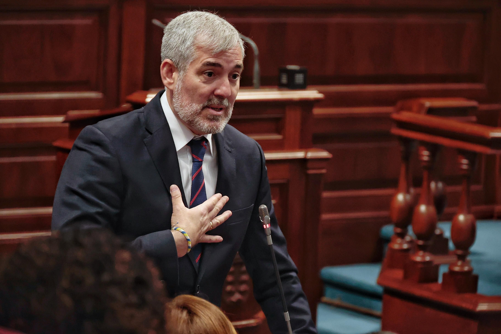 Sesión de control en el Parlamento de Canarias este miércoles 23 de julio de 2024.