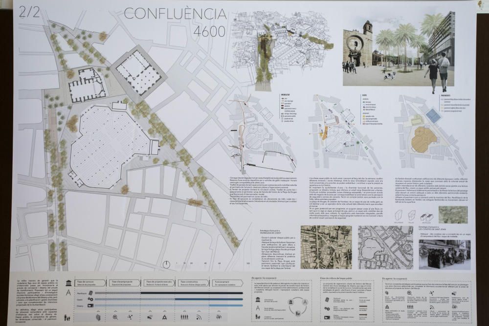 Los tres diseños propuestos para la nueva plaza de Brujas de València