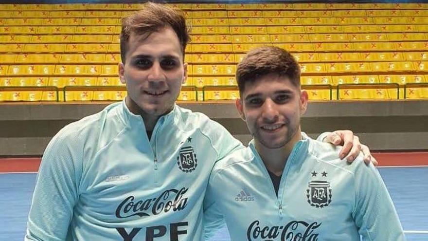 Mati Rosa y Claudino, jugadores del Palma Futsal internacionales con Argertina