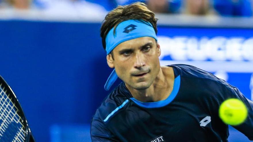 David Ferrer durante su partido de semifinales contra el australiano Kyrgios.