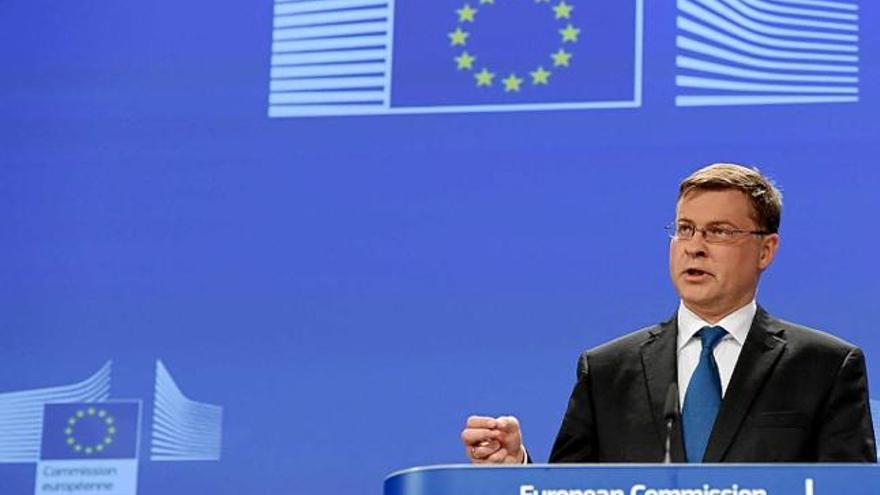 El vicepresident de la CE, Valdis Dombrovskis