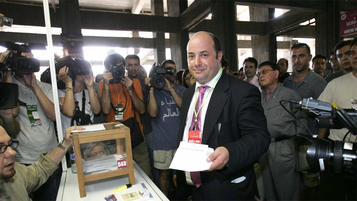 Oriol Giralt, en la votación de 2008