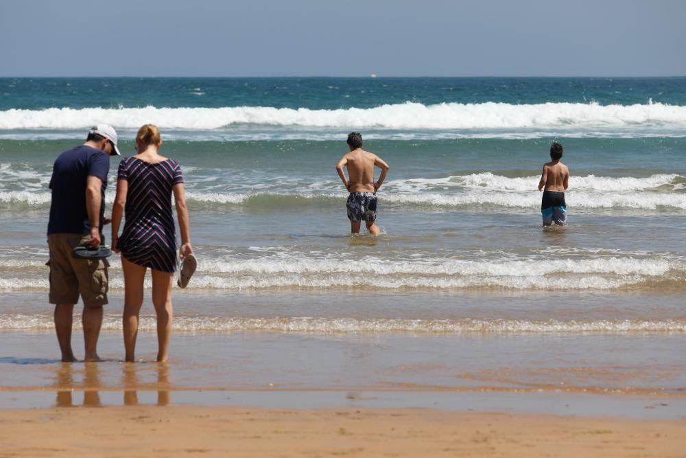 Sol y calor en Gijón