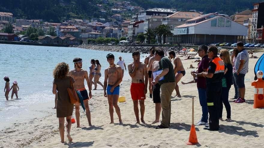 Las pruebas selectivas se realizaron ayer por la tarde en el arenal de Rodeira.