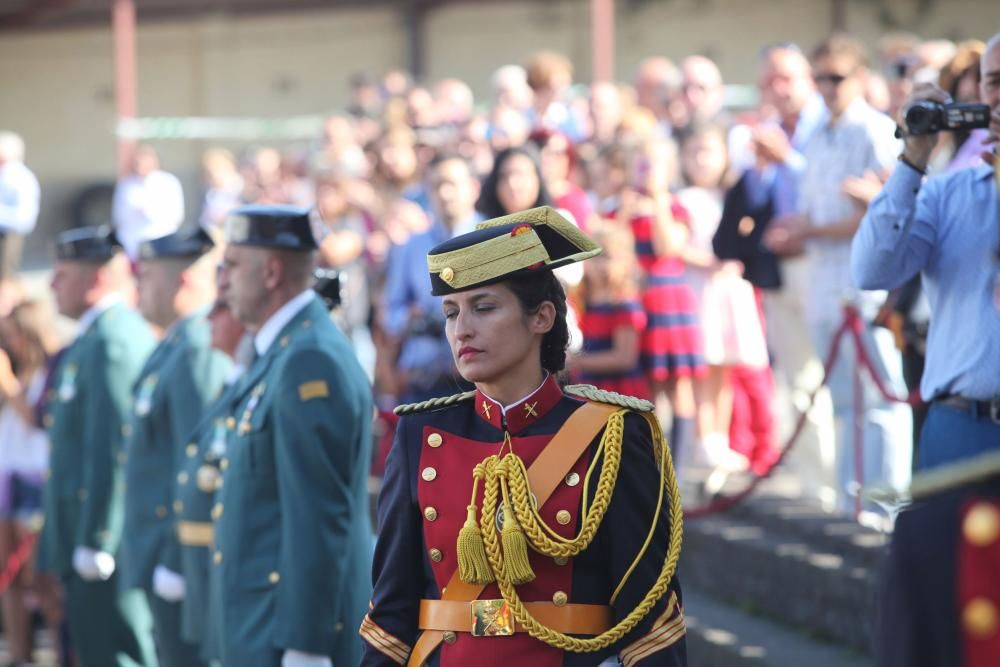 Actos del Día de la Hispanidad en la comandancia de la Guardia Civil de Gijón