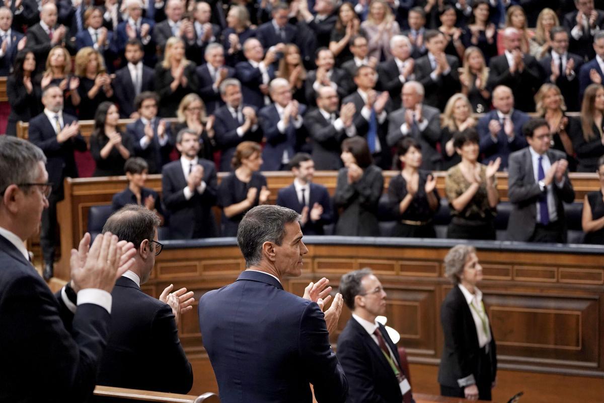 Madrid. 08.06.2026. El Papa León XIV en el Congreso de los Diputados. Pedro Sánchez.