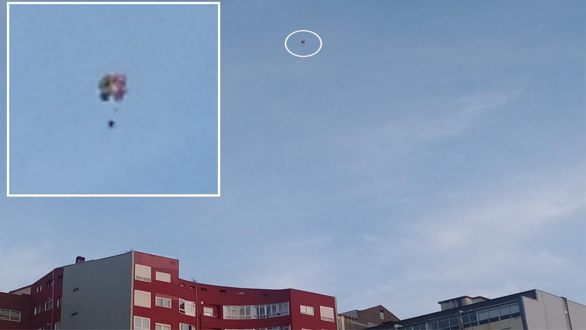 En el recuadro, la imagen ampliada del objeto volador no identificado.