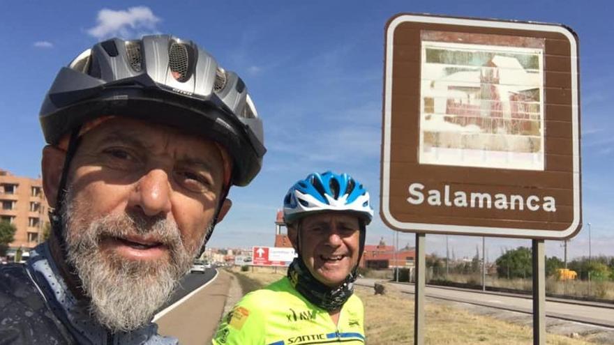 Bernardo Cortés y Francisco Bueno, que ya están en Galicia, a las puertas de Salamanca.