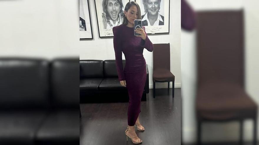 Tamara Falcó muestra su look, un vestido de la firma de Vicky Martin Berrocal