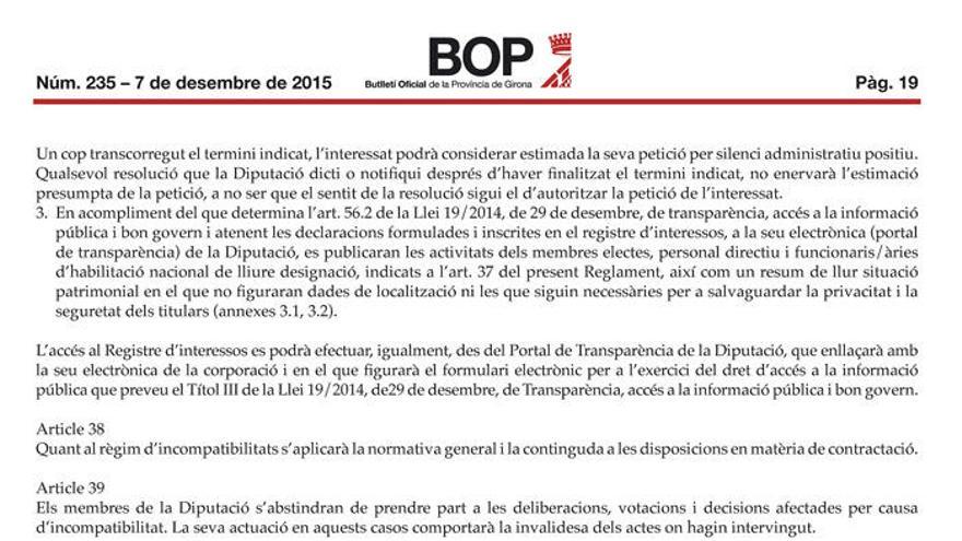 La Diputació no traurà a concurs la plaça de directiu de Ramon Ramos