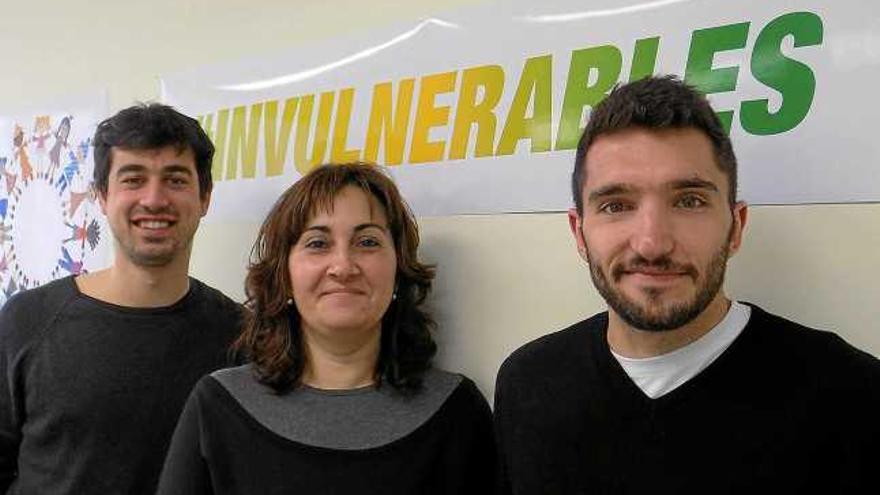 Guillem Perernau, Iolanda Gordillo i Gabriel Prat, l&#039;equip d&#039;#Invulnerables. Hi falta Mònica Perramon
