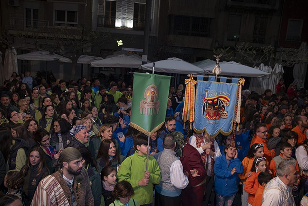 Los falleros concentrados el lunes en la entrega de premios.