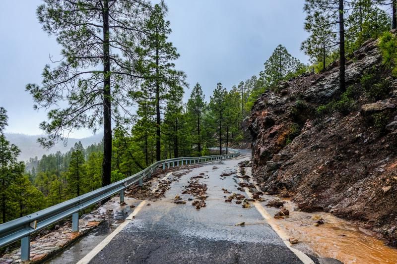 'Filomena' continúa dejando lluvias y llenando presas este jueves en Gran Canaria