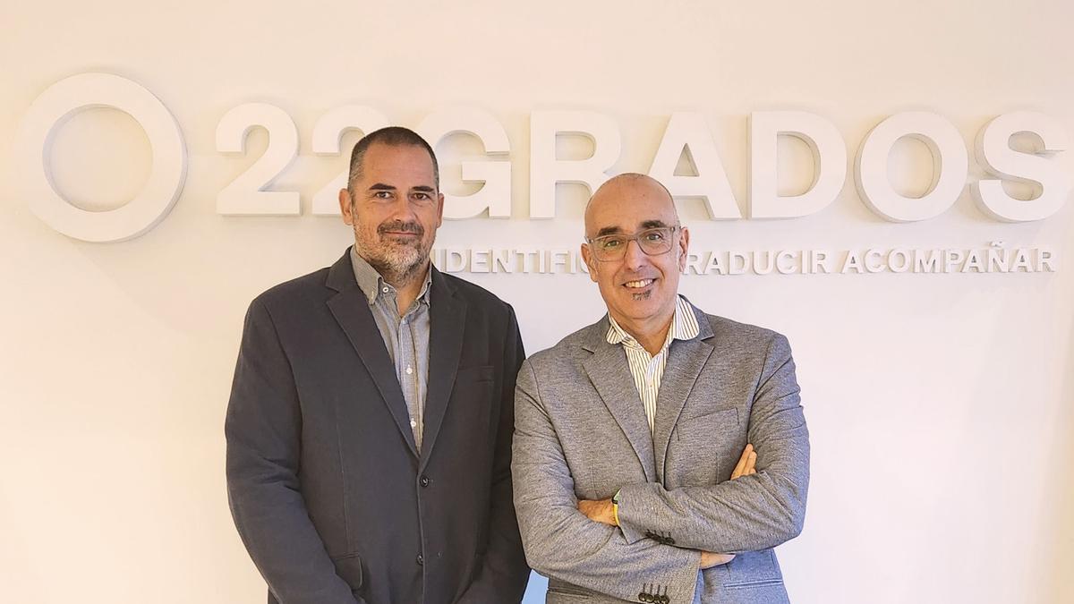 Diego Pajarón y Eladio Bombín. CEOs de 22GRADOS.