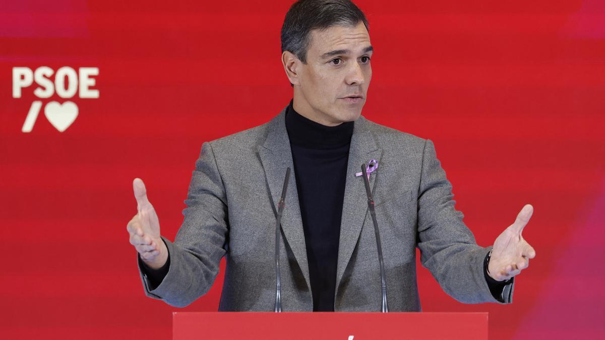 El presidente del Gobierno, Pedro Sánchez, durante su intervención en el XXVI Congreso de la Internacional Socialista.