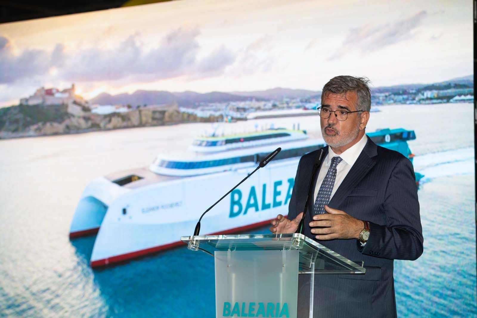 Inauguración del nuevo barco de Baleària, Eleonor Roosevelt.