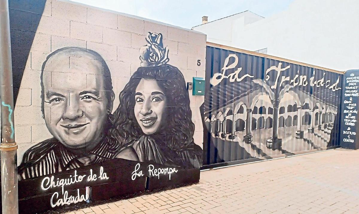 Grafiti de Chiquito de la Calzada y La Repompa, en un rincón de La Trinidad.