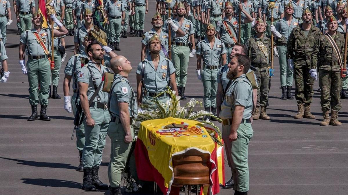 Funeral por el legionario Alejandro Jiménez.