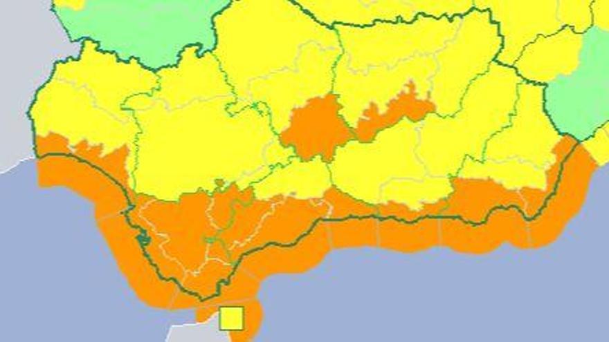 Activado el aviso naranja en la provincia de Málaga por el temporal de viento