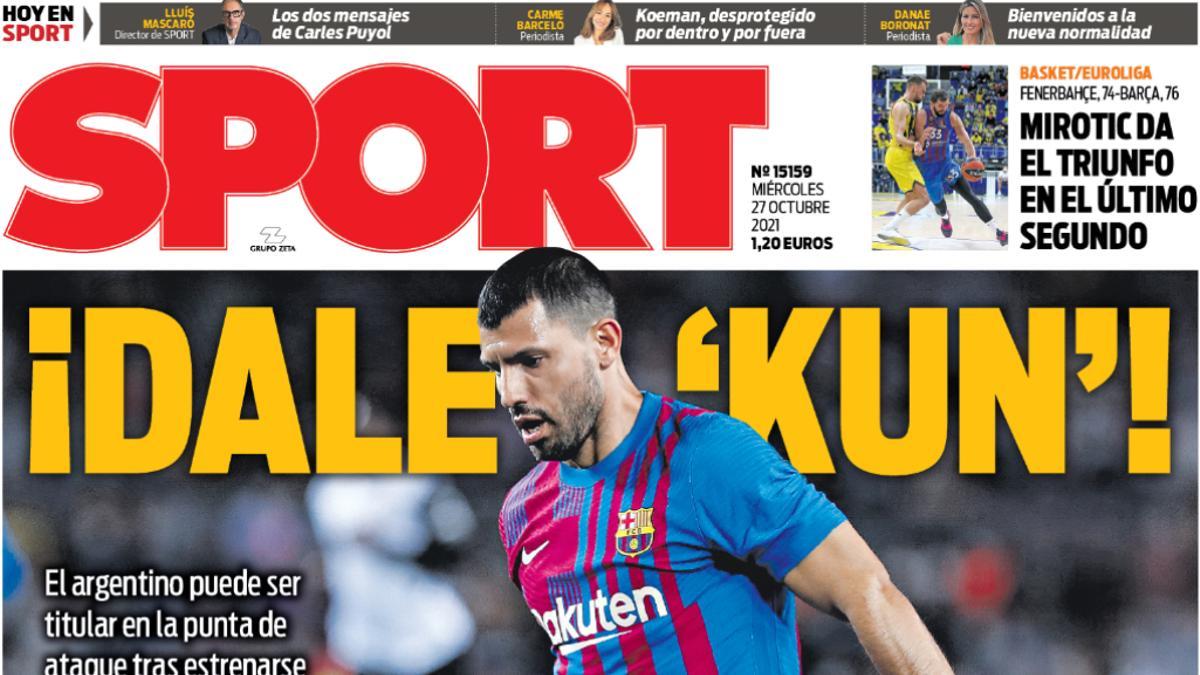 Esta es la portada de SPORT