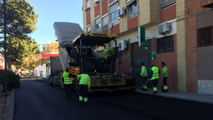 Obras en una calle.