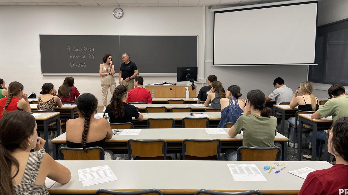 La prueba de la PAU del año pasado, en la UPV