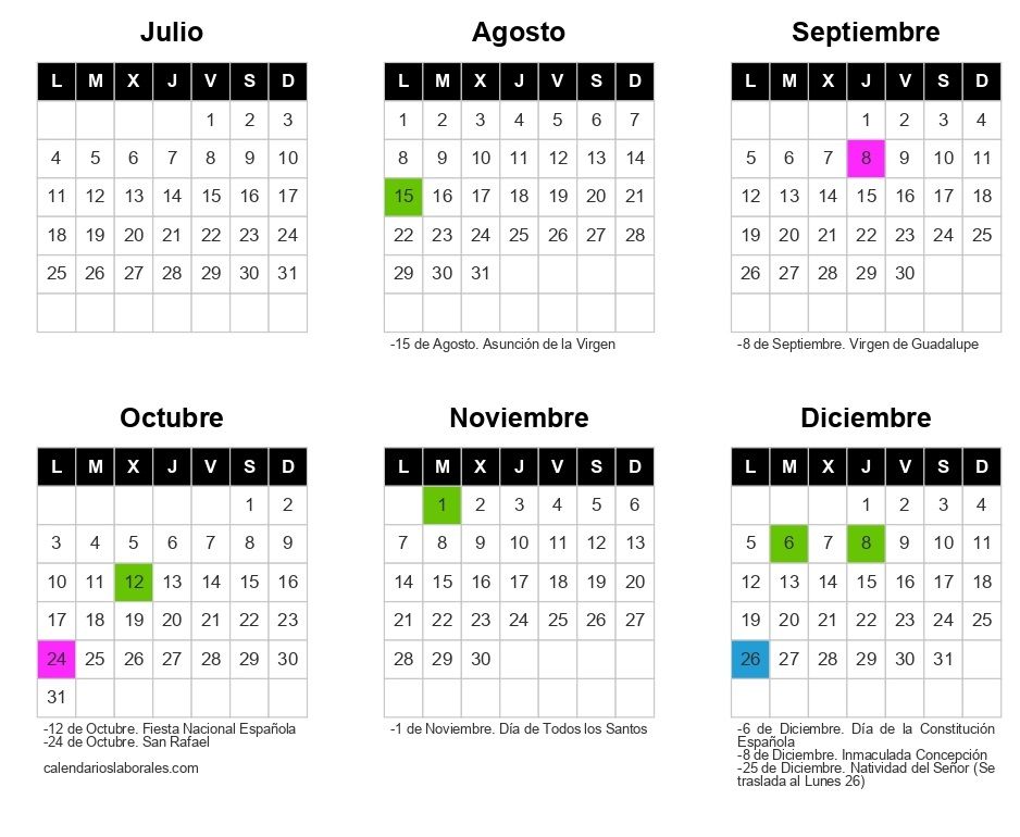 Calendario laboral de Córdoba 2022