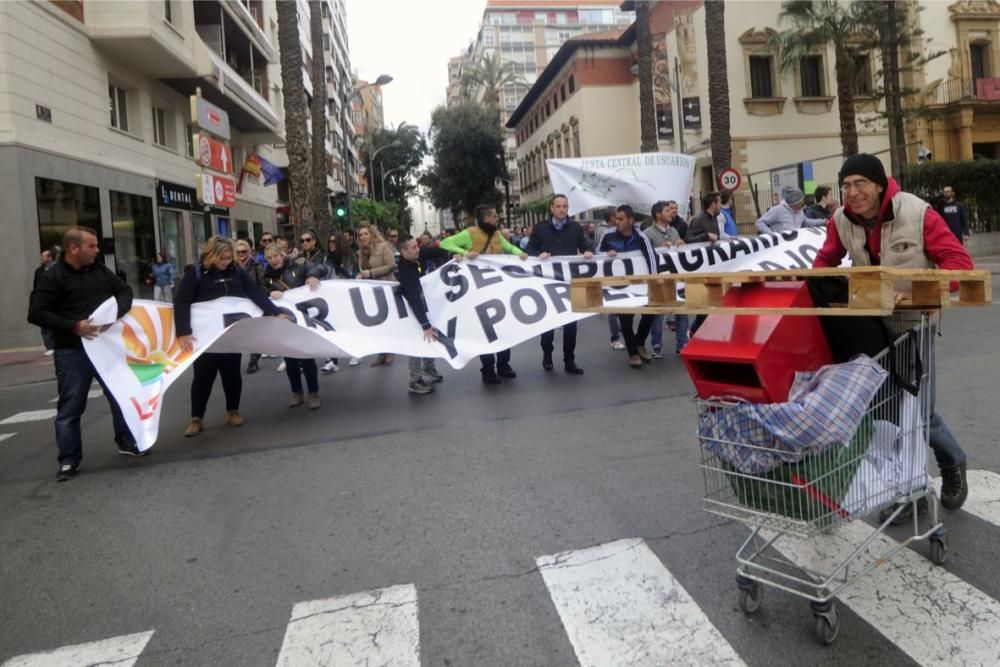 Manifestación en Murcia de los agricultores