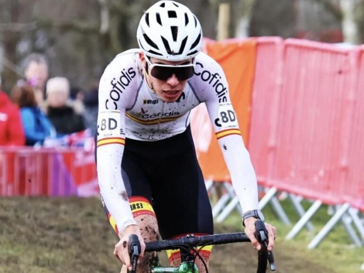 Noval, en una prueba de ciclocross