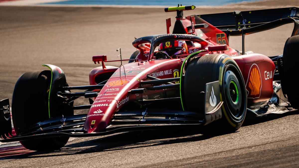 El piloto español Carlos Sainz (Ferrari), en el Gran Premio de Francia 2022.