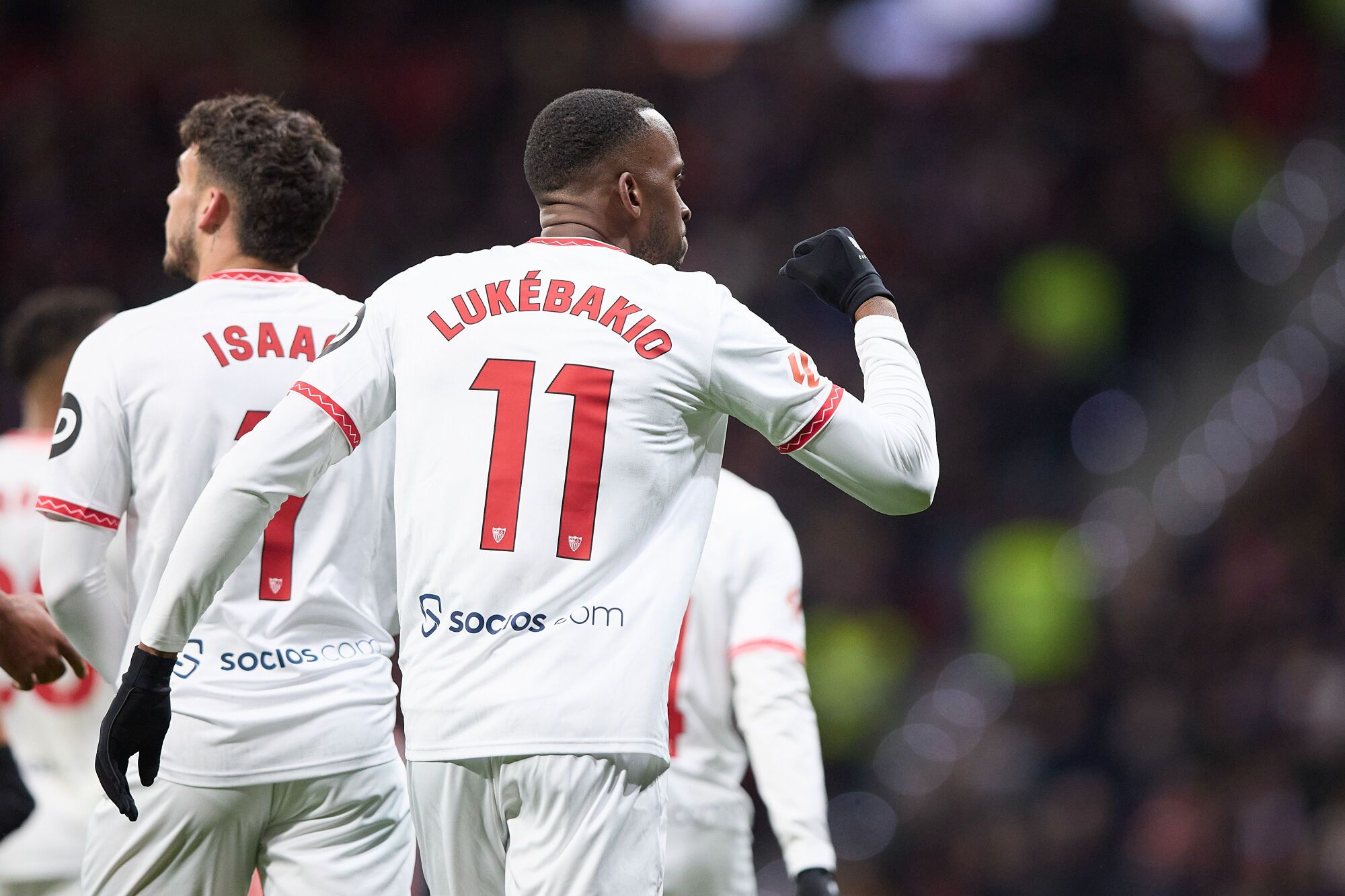 Dodi Lukebakio (Sevilla FC) celebrates a goal during the Spanish League, LaLiga EA Sports, football match played between Atletico de Madrid and Sevilla FC at Riyadh Air Metropolitano stadium on December 08, 2024 in Madrid, Spain. AFP7 08/12/2024 ONLY FOR USE IN SPAIN. Oscar J. Barroso / AFP7 / Europa Press;2024;SOCCER;SPAIN;SPORT;ZSOCCER;ZSPORT;Atletico de Madrid v Sevilla FC - LaLiga EA Sports;