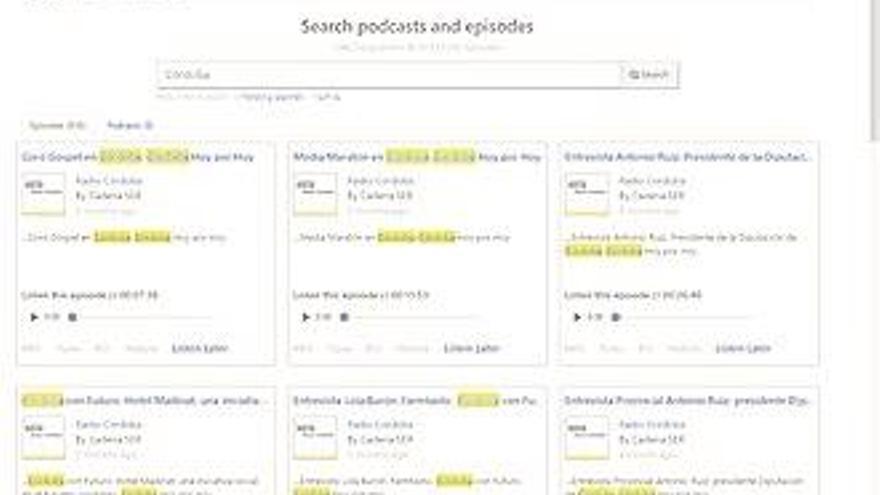 Un buscador de podcast en internet y para móviles