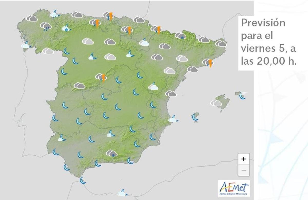 Previsión para el viernes 5