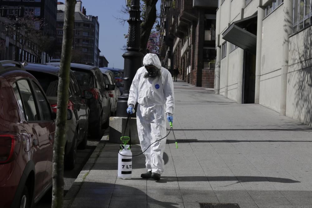 Labores de desinfección en el Santa Teresa