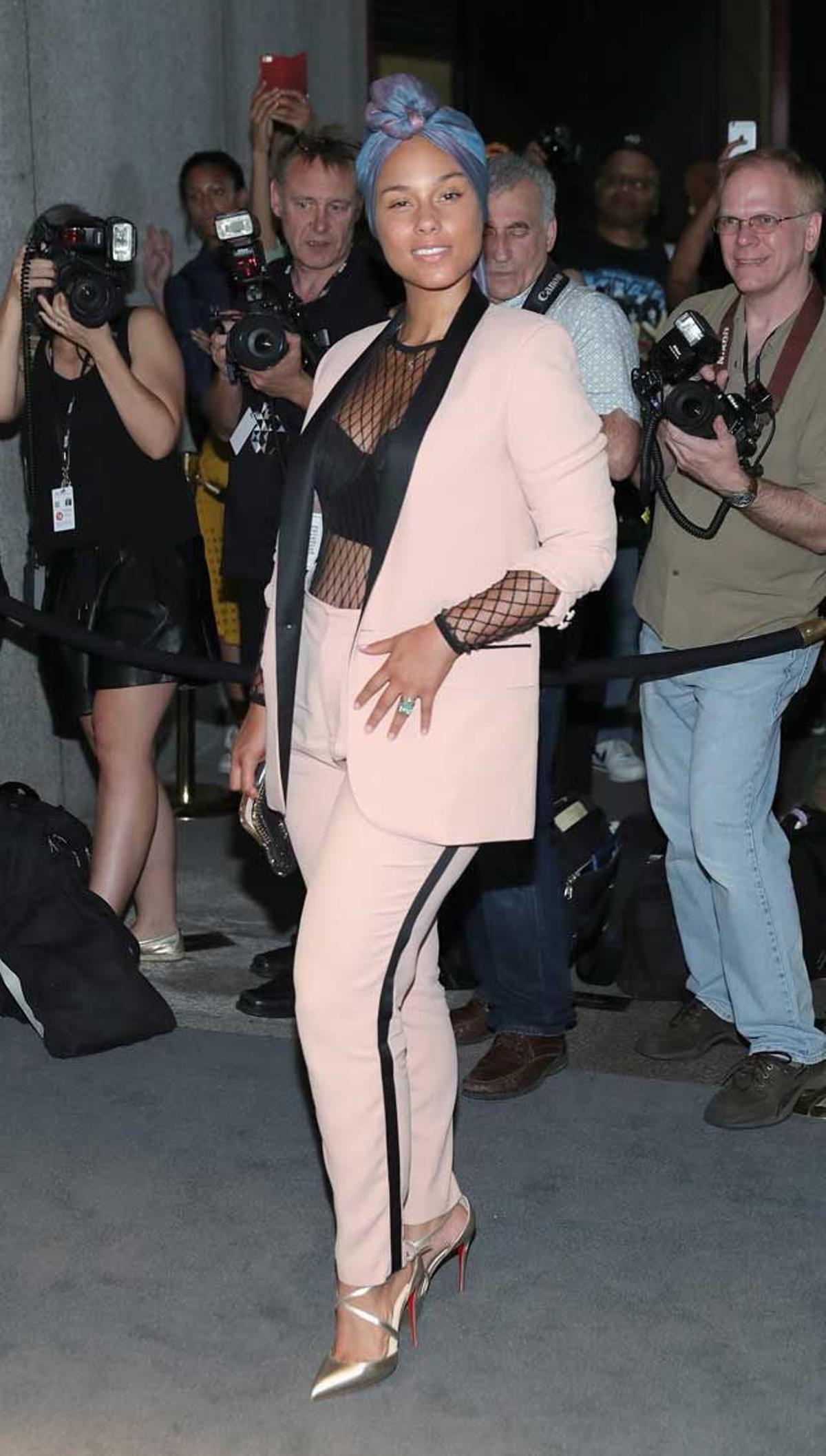 Alicia Keys en la New York Fashion Week.