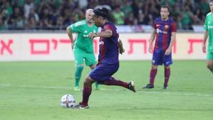 Ronaldinho en la victoria del Barça Legends en Israel