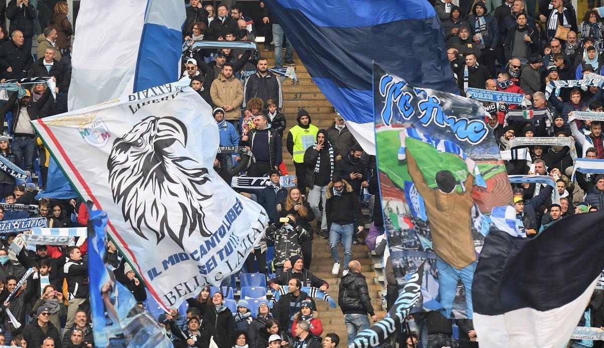 Soccer Football - Serie A - Lazio v Sampdoria - Stadio Olimpico, Rome, Italy - January 18, 2020  Lazio fans before the match   REUTERS/Alberto Lingria