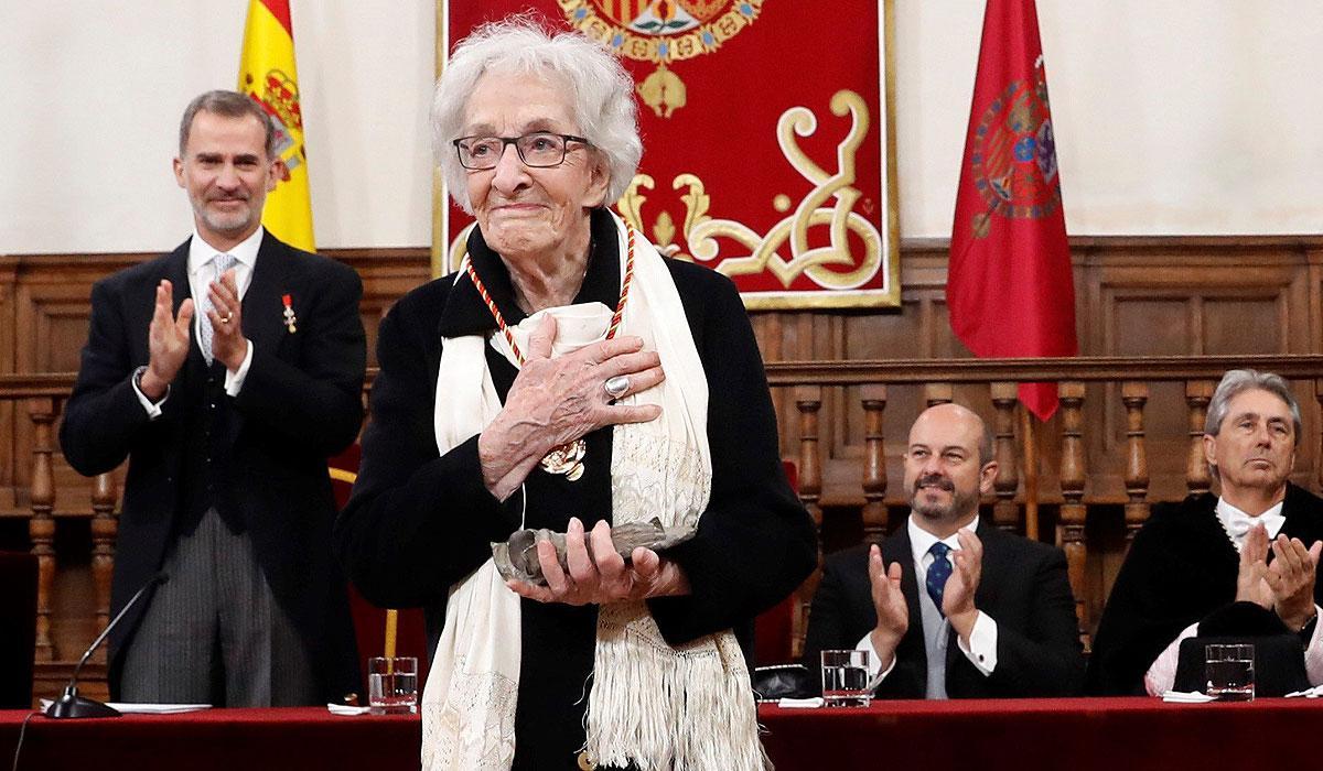 Ida Vitale, tras recibir el Premio Cervantes en 2018.