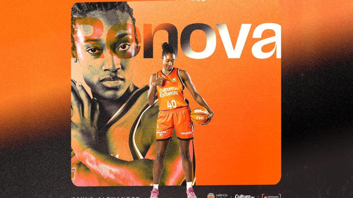La MVP Kayla Alexander continuará dominando la pintura en Valencia Basket.