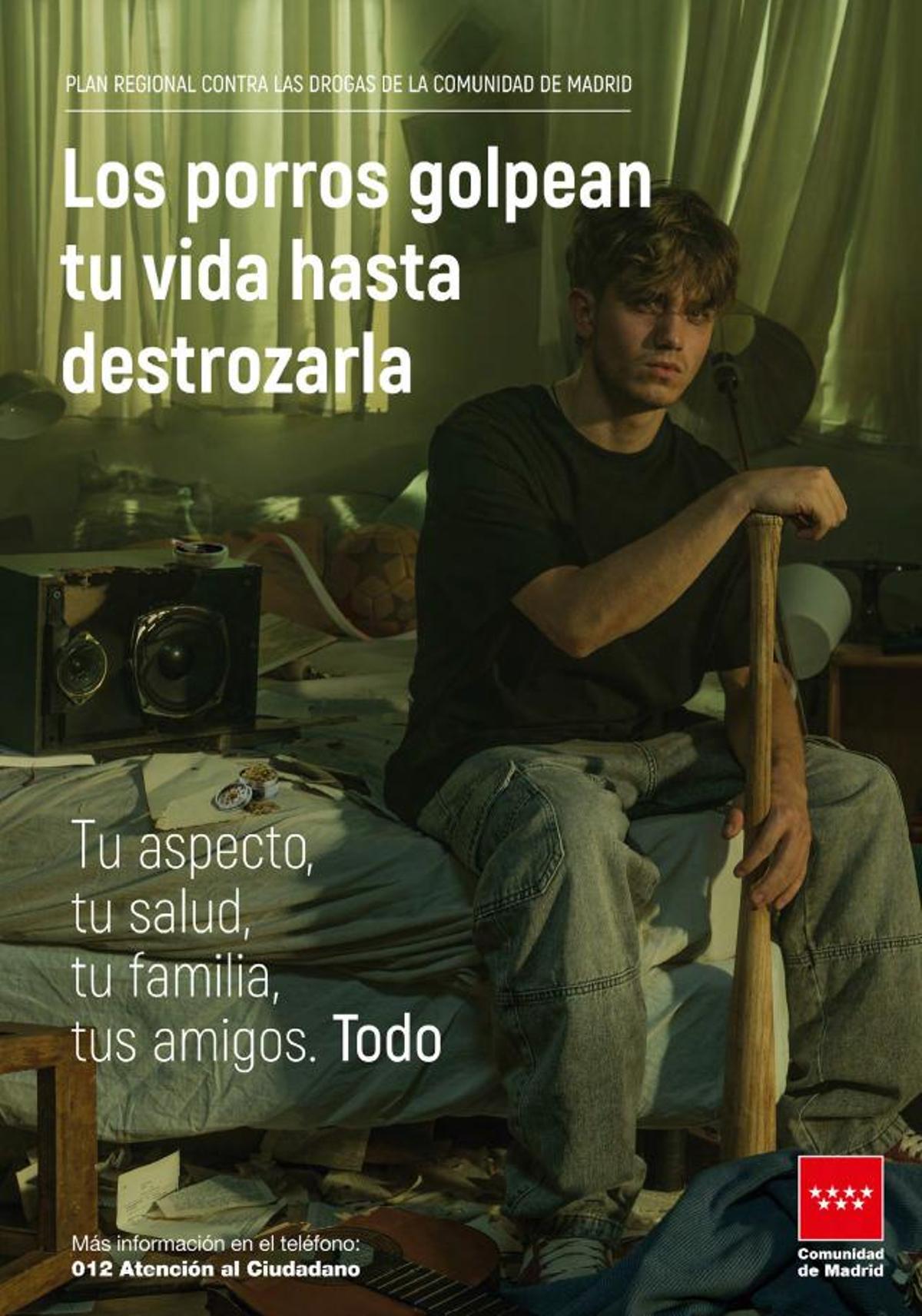 Cartel Plan Regional conta las Drogas de la Comunidad de Madrid.