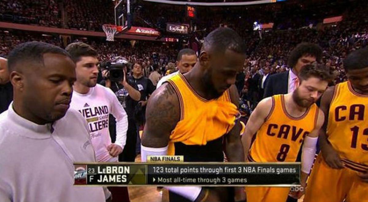 Moment en què les càmeres capten el moviment de Lebron James. Moment en què les càmeres capten el moviment de Lebron James.