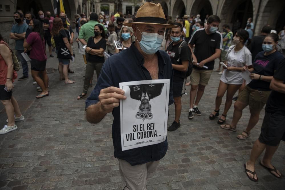 Concentració a Girona en contra de la monarquia