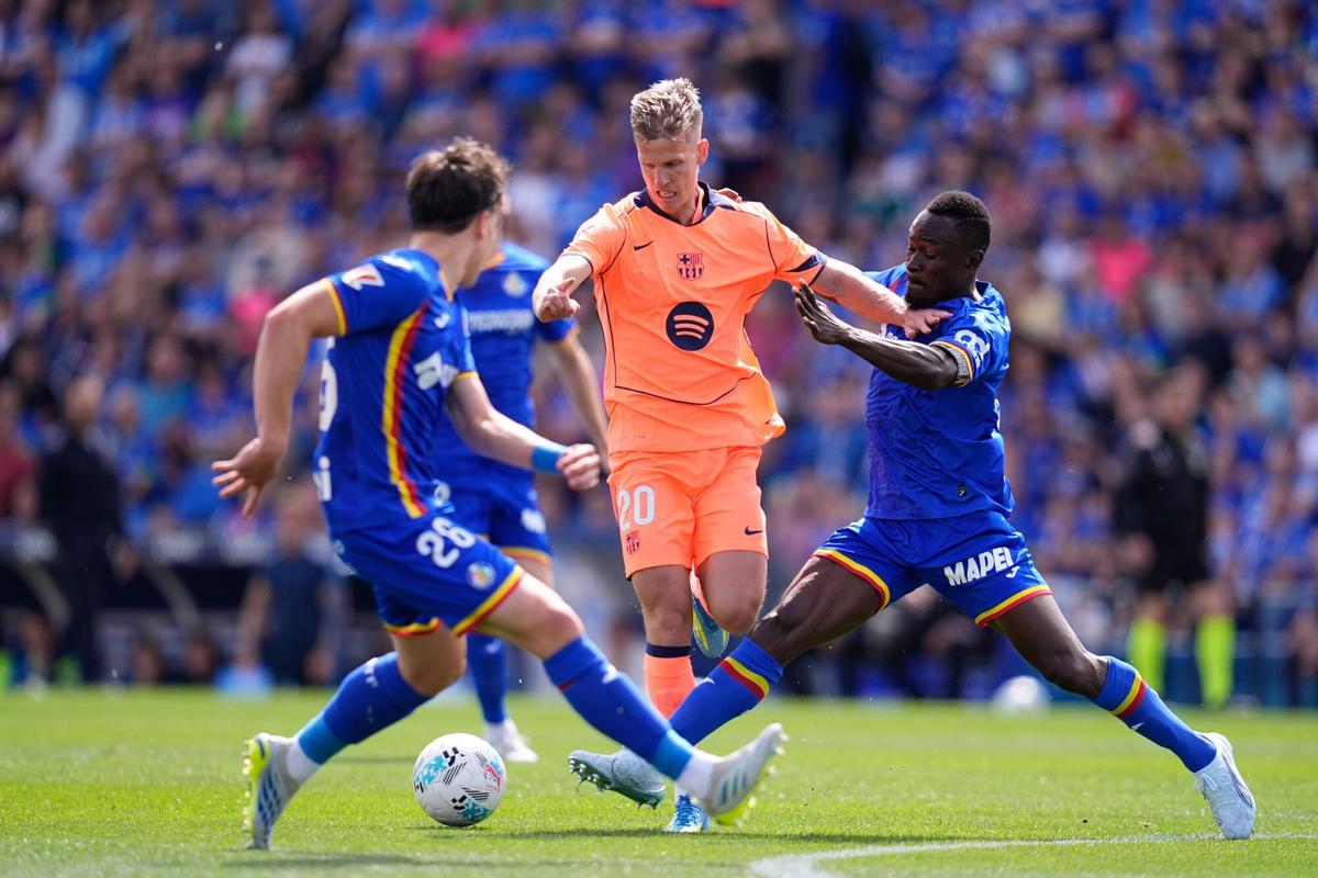 Dani Olmo, ante el Getafe