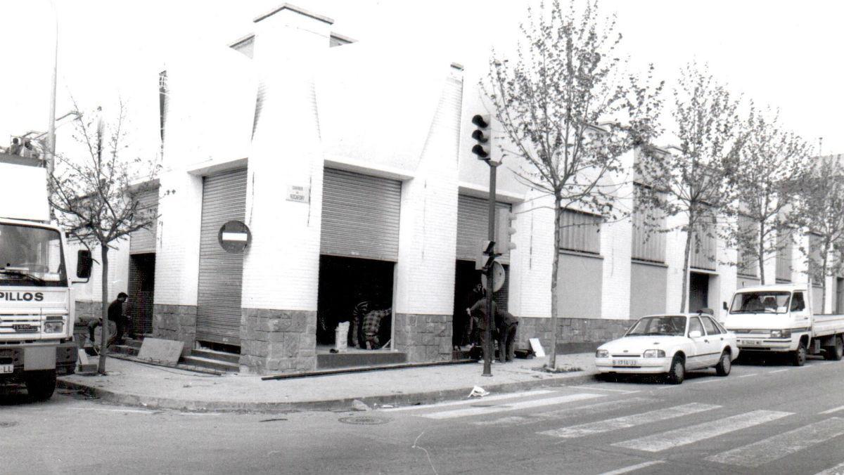 Obras de construcción de la discoteca Paladium en la Zona Hermética, en 1993.