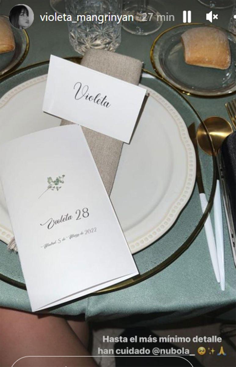 Cada invitado contaba con el menú impreso, como en las bodas