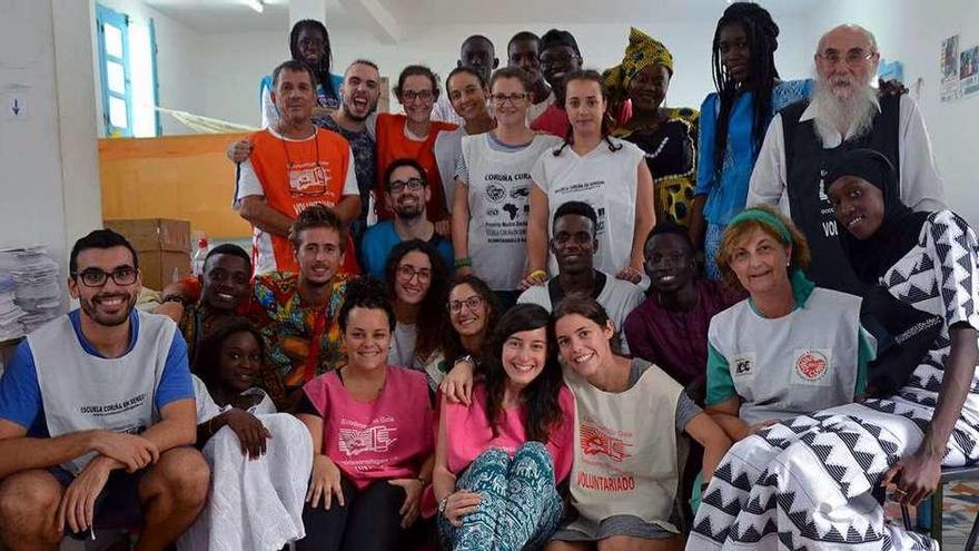 Voluntarios de Ecodesarrollo Gaia, en su último día en Senegal.