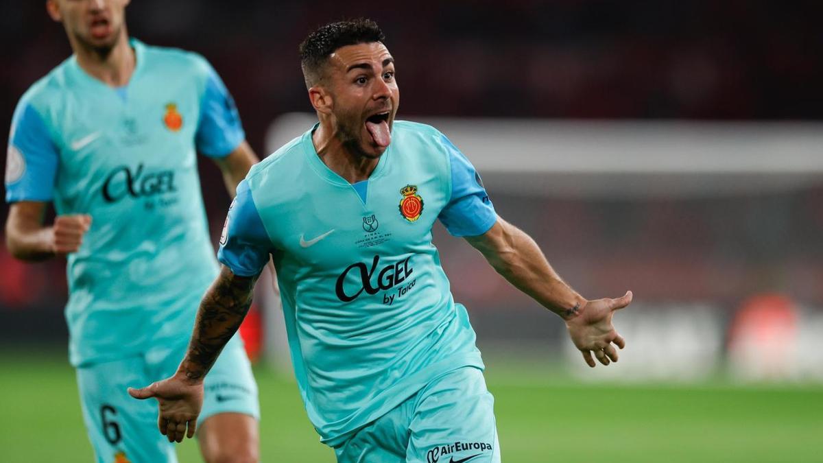 Dani Rodríguez, celebrando su gol en la final de la Copa del Rey de 2024 ante el Athletic.