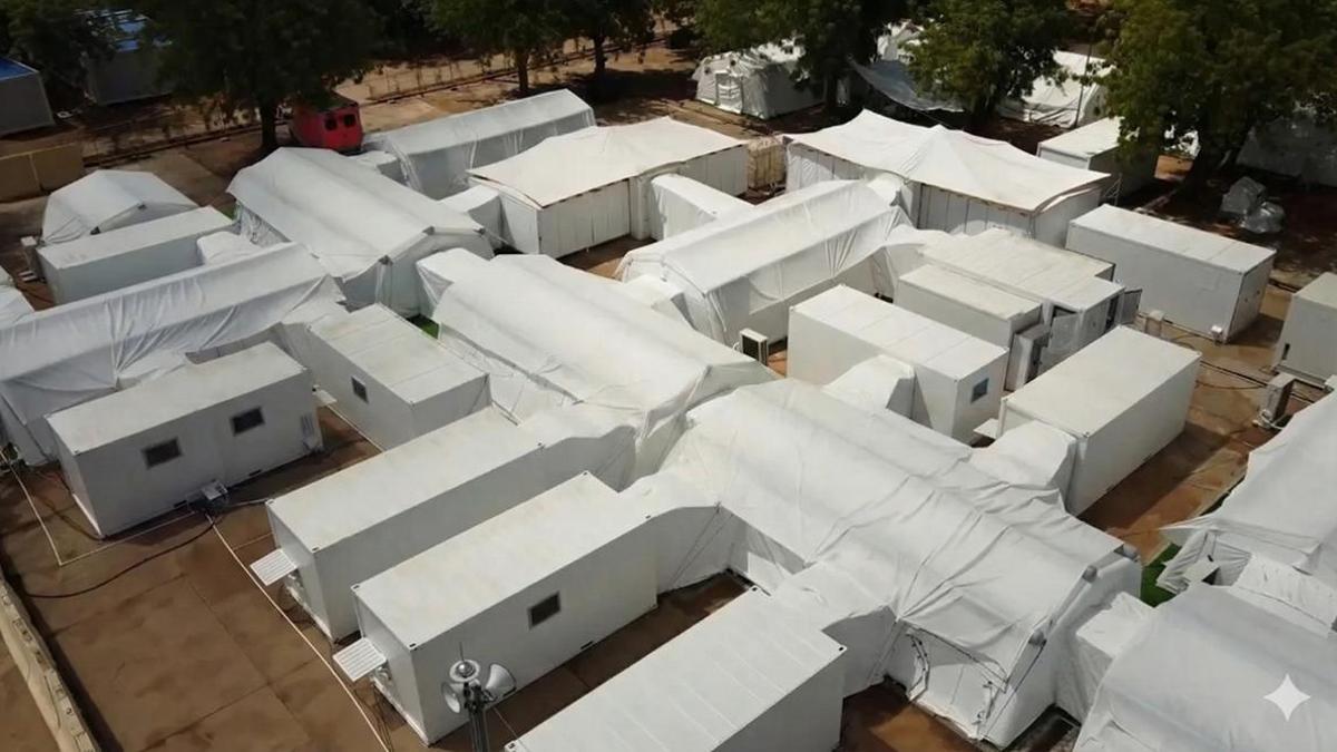 Hospital de campaña utilizado en Mali.