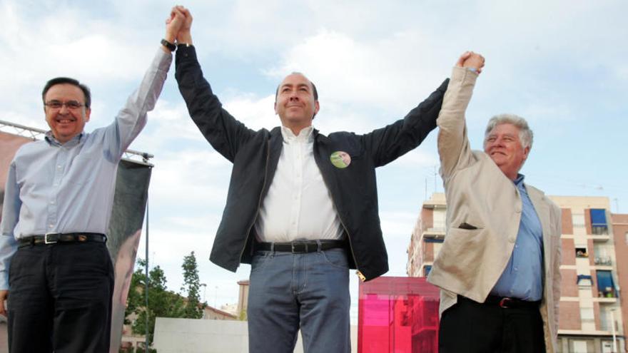 Maciá (Iz.), Soler (Ctro.) y Rodríguez (Dcha.), en una imagen de archivo