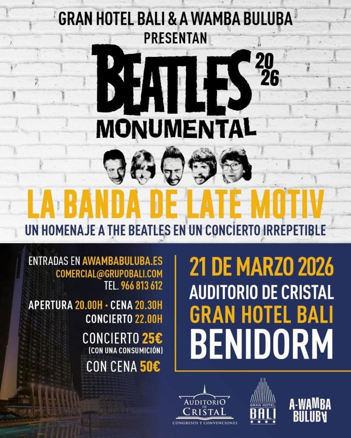 El cartel del concierto de Beatles Monumental